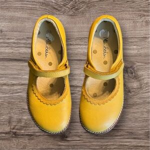 Mini Boden Mustard Yellow Mary Jane Little Kids Shoes Size 1, Kids Dress Shoes